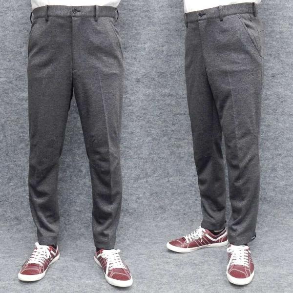 [CHARITSU] 自転車通勤　ジャージーパンツ　クロップドパンツ　グレー/無地調　BYC501P...