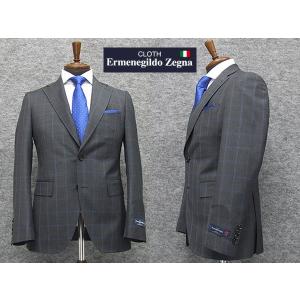良品　ゼニアトロピカル　セットアップ グレー 通勤 M チェック　2B 定番 ZEGNA（ゼニア） 春夏新作 エルメネジルドゼニア トロピカル 淡灰