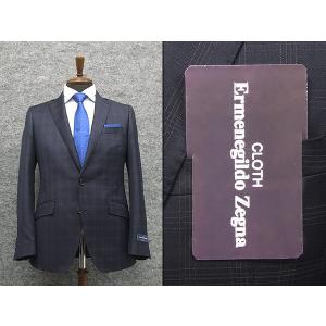 秋冬物 [Scabal] スキャバル スタイリッシュ2釦シングルスーツ 紺