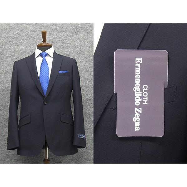 春夏物　濃紺無地　[Ermenegildo Zegna] ゼニア TROPICAL使用　スタイリッシ...