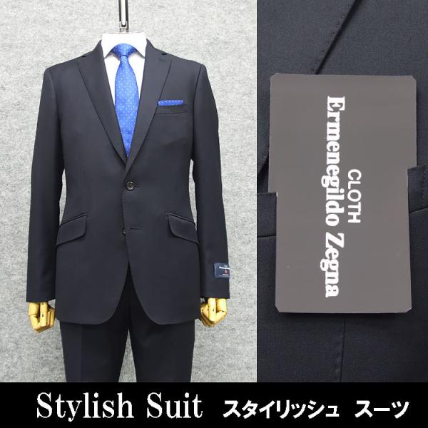 秋冬物 [Ermenegildo Zegna]ゼニア生地 TRAVELLER使用 スタイリッシュ２釦...