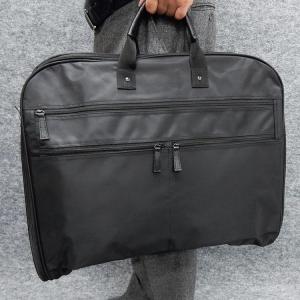 訳あり　ガーメントバッグ　テーラーバッグ　黒　鞄　スーツ持ち運び　マチ付　撥水加工　gbg11