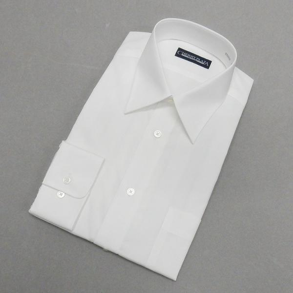 長袖ワイシャツ　白　形態安定　レギュラーカラー　カッターシャツ　就活　GTD910