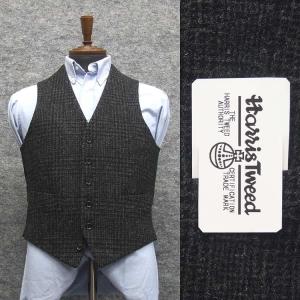 英国生地　[Harris Tweed]ハリスツイード　ベスト　[A体][AB体]兼用