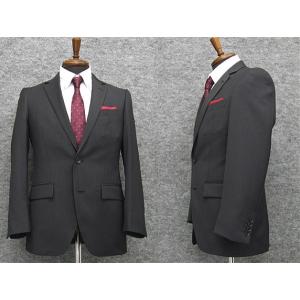 秋冬〜通年物　形態安定　スタイリッシュ2釦シングルスーツ　濃紺ストライプ　FP KOJI YAMAMOTO　[A体][AB体][BB体］メンズ　KJ679935-1