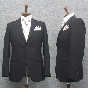 春夏物 2パンツ ベーシック2釦スーツ 紺/ストライプ メンズスーツ [A