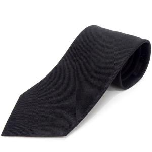 京都産　フォーマルネクタイ　黒　無地（紗）　シルク100％　KYOTO