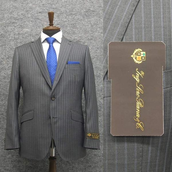 春夏物〜通年　薄グレー/ストライプ　[ロロピアーナ]　Super130's生地　FOUR SEASO...