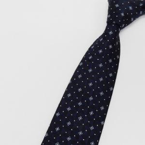 究極の西陣織 シルクネクタイ 抜群の締め心地 青×濃紺 ストライプ