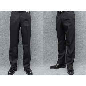 春夏物　ノータック「すっきり」スラックス　黒　無地　ウォッシャブル　ビジネスパンツ　76cm-94cm OS7350-1