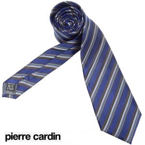 pierre cardin　イタリア製ネクタイ　紺系　ストライプ　シルク100％　メール便可　ピエール・カルダン　PCD04｜dxksm466