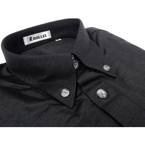アダルトウールニットシャツ　[ROLLEI]　日本製　長袖　黒　天竺　ウール100％　秋冬物｜dxksm466