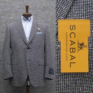 春夏物 ジャケット [SCABAL] スキャバル　オーダー生地使用　ベーシック2釦　紺系 ネイビー [AB体][BB体]　メンズ　SCB-J53