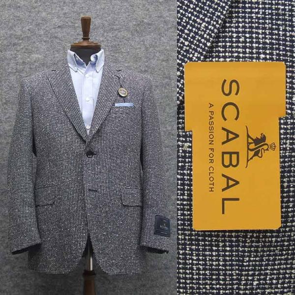 春夏物 ジャケット [SCABAL] スキャバル　オーダー生地使用　ベーシック2釦　紺系 ネイビー ...