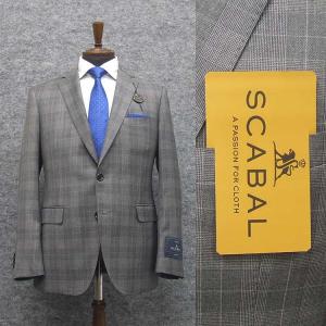 秋冬物 [Scabal] スキャバル スタイリッシュ2釦シングルスーツ 中紺