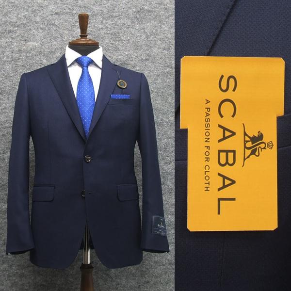 通年〜春夏物　[Scabal] スキャバル　Super140sオーダー生地使用　スタイリッシュ2釦シ...