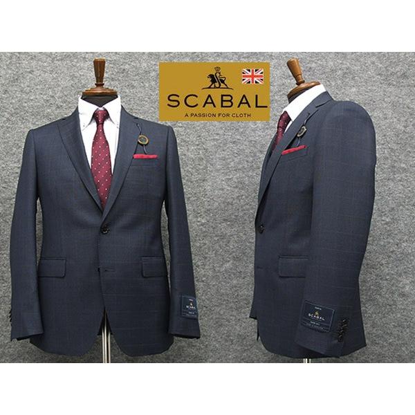 通年〜春夏物　[Scabal] スキャバル　Super140sオーダー生地使用　スタイリッシュ2釦シ...