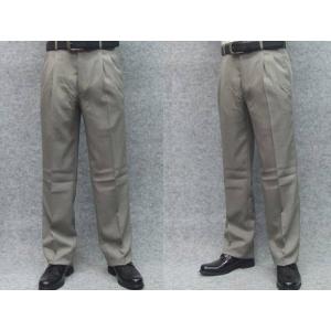 スラックス　クールビズ　春夏物　２タックパンツ　グレーベージュ　ミニヘリンボーン　76cm〜105cm　T6415C