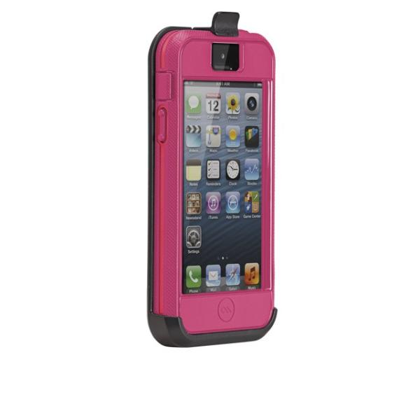 iPhone 5 Tough Xtreme Case with Holster, Pink/Red