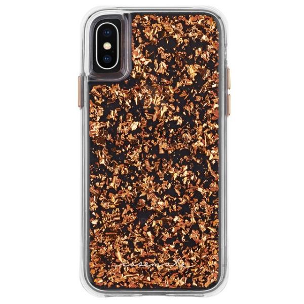 iPhoneXS ケース iPhoneX ロースゴールド 金箔 Karat-Rose Gold Ca...