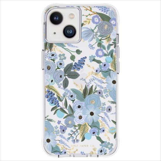 iPhone 14/13 兼用 ケース RIFLE PAPER Garden Party Blue ...