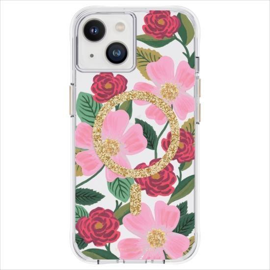 iPhone 14/13 兼用 ケース RIFLE PAPER Rose Garden MagSaf...