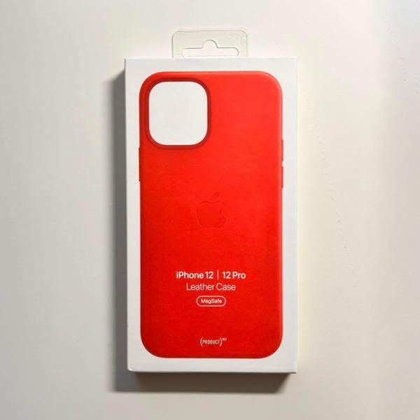 Apple純正 MagSafe対応 iPhone 12 / 12 Pro レザーケース・レッド 新品