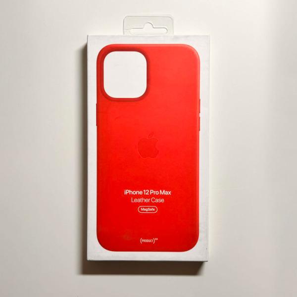 Apple純正 MagSafe対応 iPhone 12 Pro Max レザーケース・レッド 新品