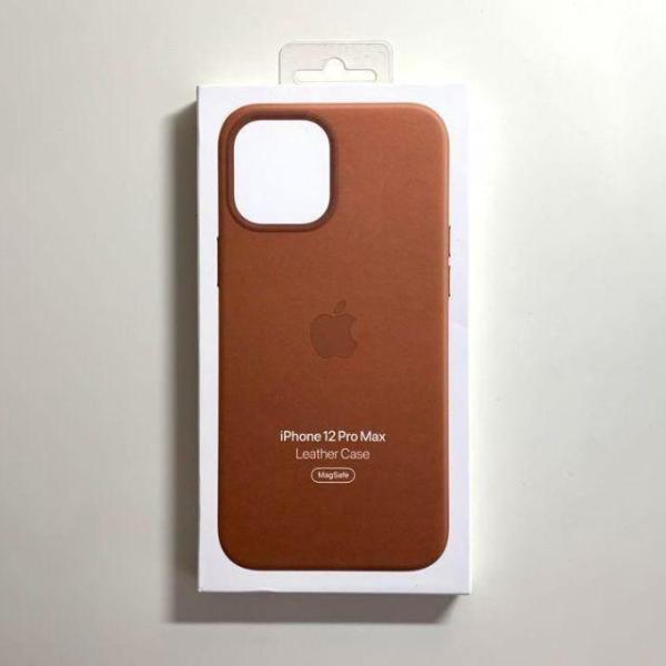 Apple純正 MagSafe対応 iPhone 12 Pro Max レザーケース・サドルブラウン...