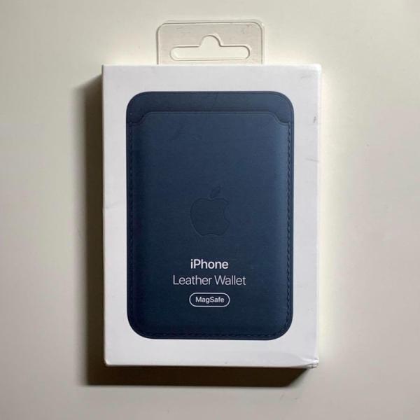 Apple純正 MagSafe対応 iPhone レザーウォレット・バルティックブルー 新品