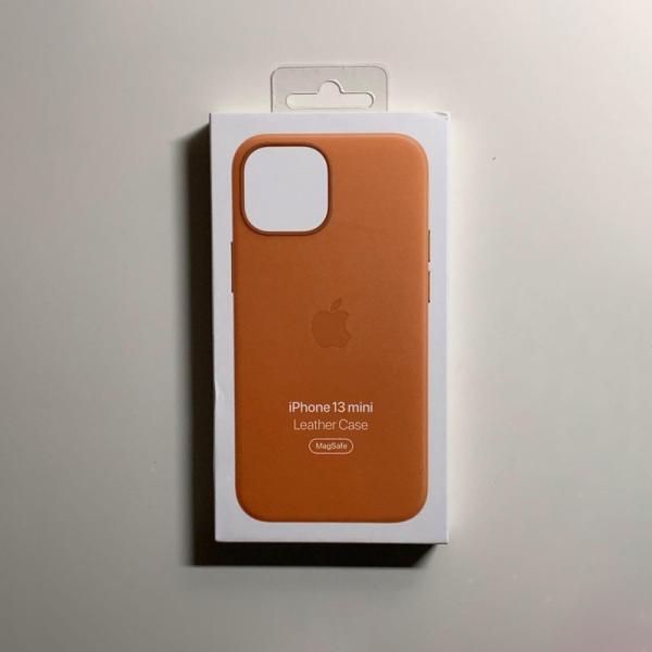 Apple 純正 iPhone 13 mini レザーケース・ゴールデンブラウン 新品 アップル