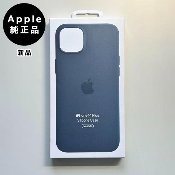 Apple純正 MagSafe対応 iPhone 14 Plus シリコンケース・ストームブルー 新...