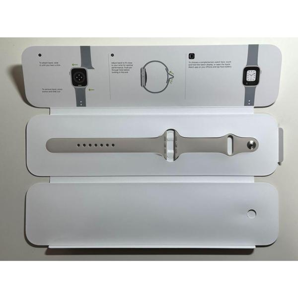 Apple純正アップルウォッチ45mm M/Lスポーツバンド・スターライト 新品・箱なし