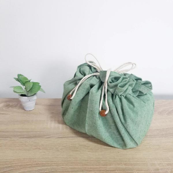 お弁当　お弁当袋　ランチマット　丸形　丸型　お弁当袋になっちゃう！！ランチクロス☆　シャンブレイ　グ...