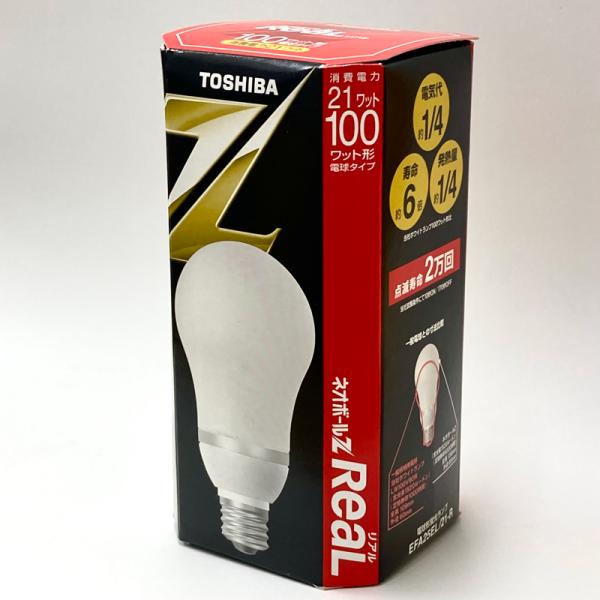TOSHIBA ネオボールZリアル 電球形蛍光灯 電球色 E26口金 EFA25EL/21-R