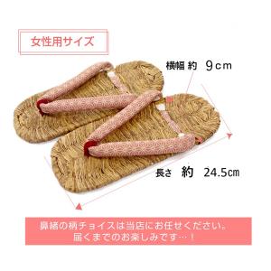 草履 レディース 24.5 フリーサイズ 竹皮...の詳細画像4