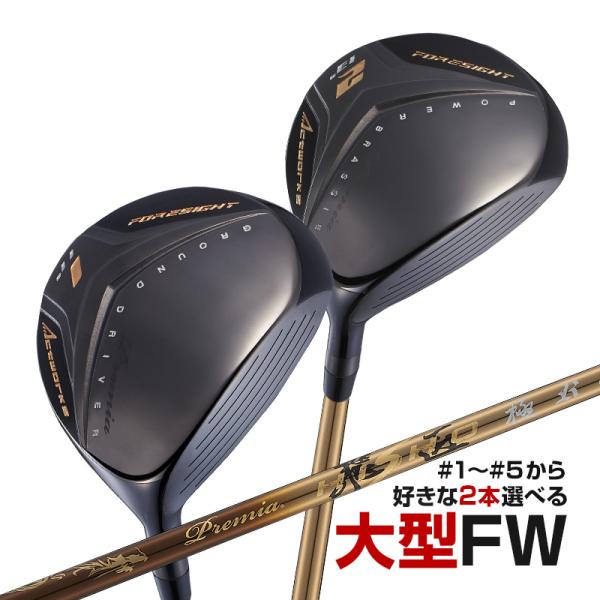 ゴルフ フェアウェイウッド 2本セット 1w 2w 3w 4w 5w メンズ フォーサイトFW ブラ...