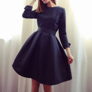 ドレスワンピ パーティードレス フレアスカート 結婚式 ワンピース