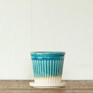 鉢 植木鉢 おしゃれ 室内 陶器鉢 白土とブル...の詳細画像2