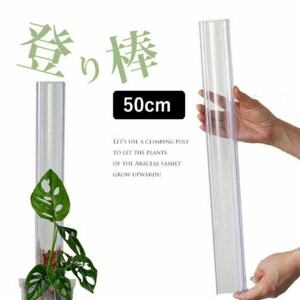 猫の登り棒 ねこの登り棒 花森家 猫のぼり棒 透明ねこ型登り棒（高さ50cm：太さ5.5cm）スリッ...