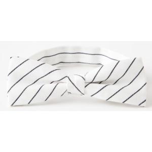 蝶ネクタイ ストライプ ホワイト / kitem...の商品画像