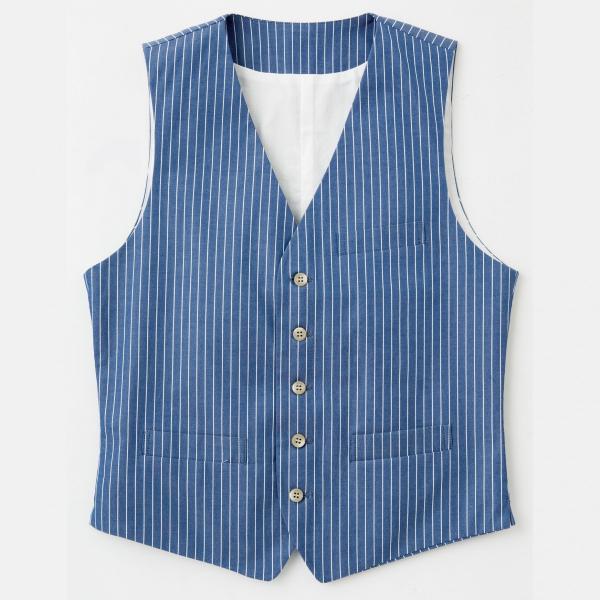 ストライプベスト  ブルー男女兼用