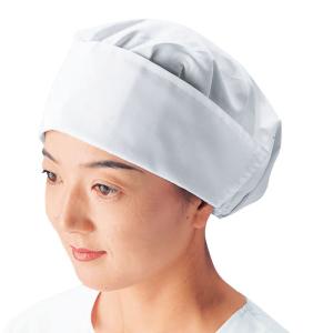 女性用　婦人帽子　ホワイト　〔菌の繁殖を防ぐ抗菌加工〕
