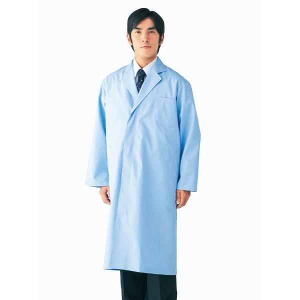 診察衣・実験衣　シングル　ブルー 男性用　