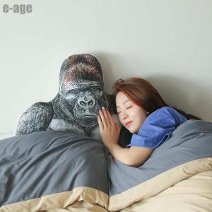 ぬいぐるみ ゴリラ 猿 サル 動物 抱き枕 腕枕 おもちゃ 玩具 かわいい   ギフト 子供 誕生日 プレゼント 45*90cm｜e-age