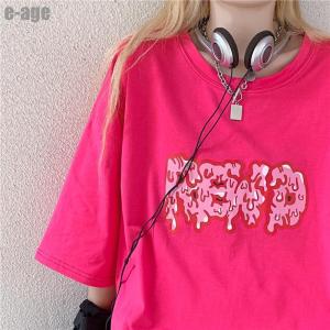 Tシャツレディース半袖夏ゆるいトップス韓国ファッ...の商品画像