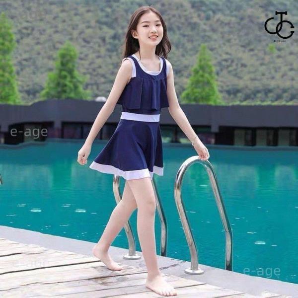 キッズ 水着 女の子 ワンピース 150 160 170 韓国 ジュニア スカート ファッション 小...