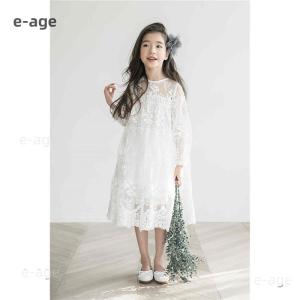 レースワンピース 女の子 花柄総レース 子供 ...の詳細画像2