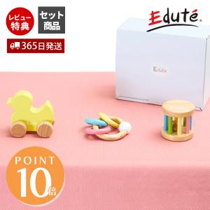 edute ベビーギフト セット おもちゃ 女の子 木のおもちゃ 知育 車 玩具 0歳 木製 1歳 子供 男の子 プレゼント 出産祝い かわいい ベビー｜e-alamode-ys