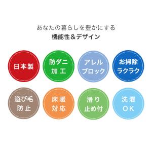 ラグ 洗える 日本製 185×185 2畳 マ...の詳細画像4